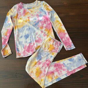 Cuddl duds Girls XS Comfortech Stretch Poly 2 pc. Long Sleeve Crew & Pant Set